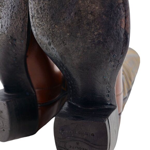 Vintage Paul Bond Tall Custom Womens Size 6B Brown Leather Cowboy Western Boots - Picture 11 of 15